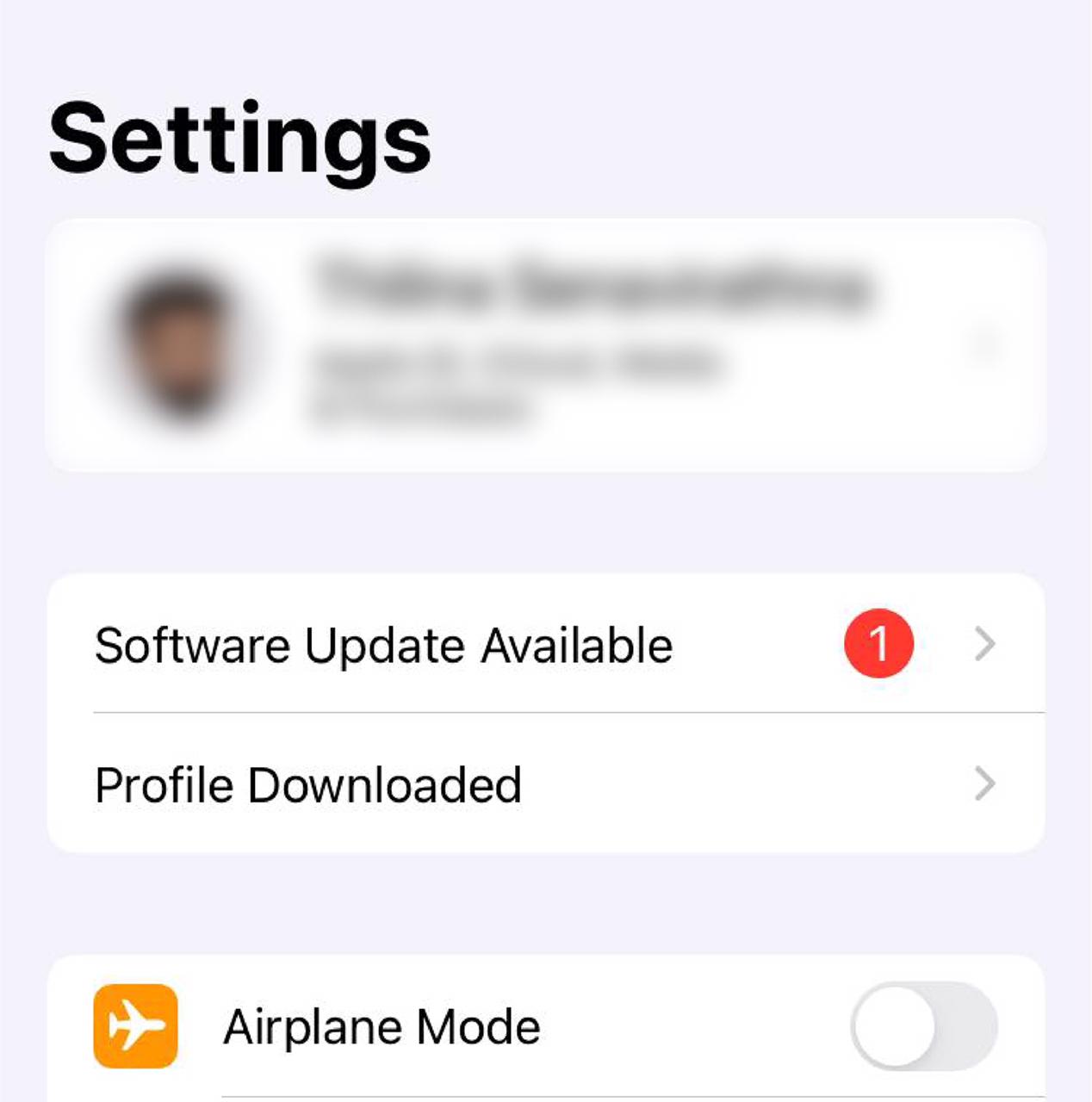 go to settings and tap profile downloaded