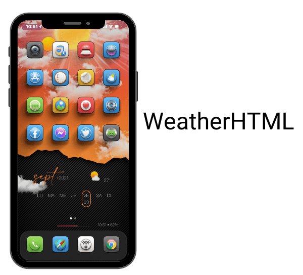 WeatherHTML is an iOS customization tweak for iOS 15.2