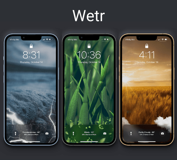 Wetr is an iOS customization tweak for iOS 15.2