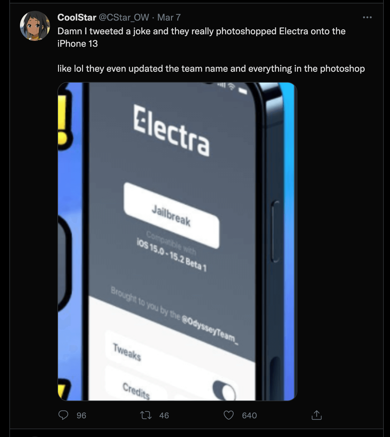 Fake News on Electra 5.0 release for iOS 15 Jailbreak