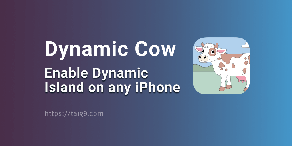 Dynamic Cow for enabling Dynamic Island [Supports iOS 16 - iOS 16.1.2]